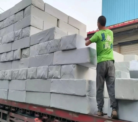 四川李经理定制的生态多孔纤维棉生在发货